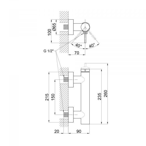 Смеситель для душа Qtap Robin 4060102K
