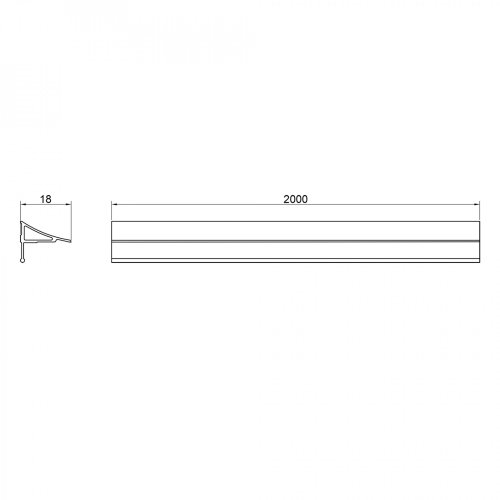 Декоративная планка для поддона и ванны Qtap Water cover WHI60201803