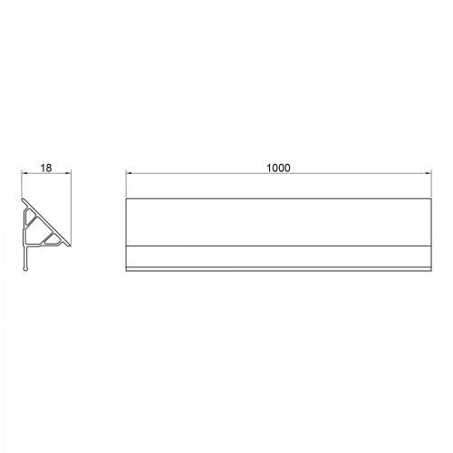 Декоративная планка для поддона и ванны Qtap Water cover WHI60101802