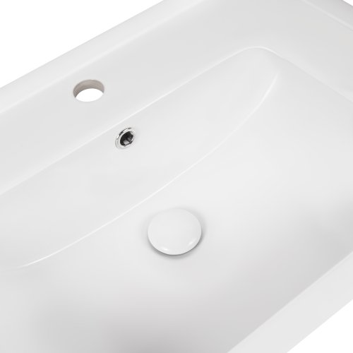 Умивальник Qtap Albatross E49 600х490х200 White з донним клапаном QT01119060E49W