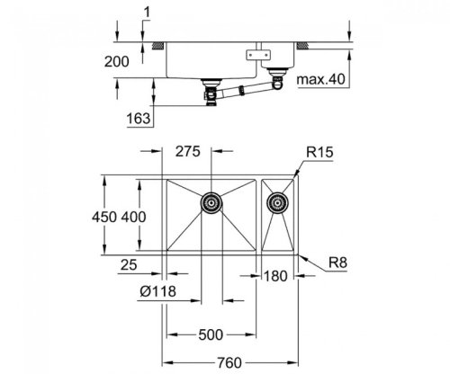 Кухонна мийка Grohe K-Series K 700 31575SD1