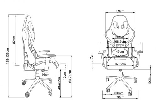 Игровое кресло 2E GAMING HIBAGON Black/Red 2E-GC-HIB-BKRD