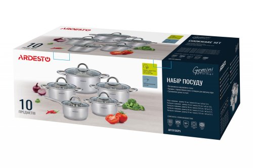 Набор посуды Ardesto Gemini Gourmet Andria AR1910GPS (10 предметов)