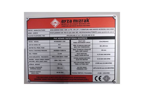 Кромкооблицовочный станок Ayza Mizrak Ayzaband F-350