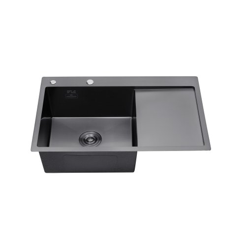 Кухонная мойка Kroner (KRP) PVD Schwarze-7849LHM CV025278