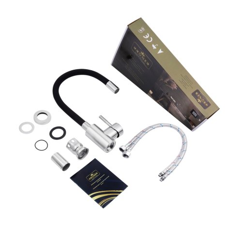 Смеситель для кухни Kroner (KRP) Edelstahl Klassisch-ESG035BLK CV024353