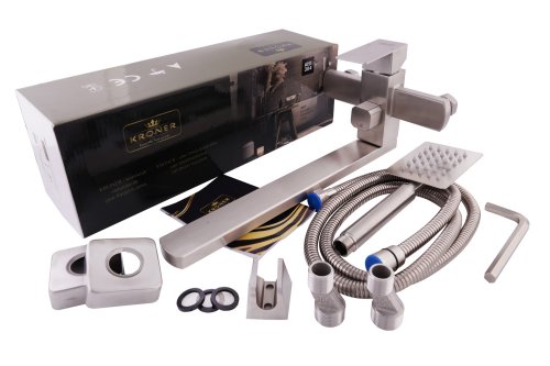 Змішувач для ванни Kroner (KRP) Edelstahl Kubus-ESG070 CV023011