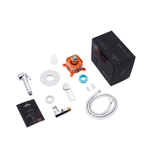 Смеситель + гигиенический душ Kroner (KRP) Basis-C080SB CV024298