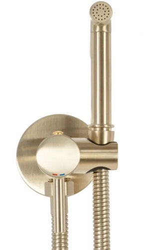 Смеситель + гигиенический душ REA LOOP GOLD MAT золотой матовый REA-B6311
