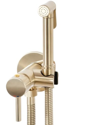 Смеситель + гигиенический душ REA LOOP GOLD MAT золотой матовый REA-B6311