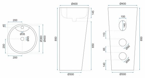 Умивальник REA BLANKA REA-U5635