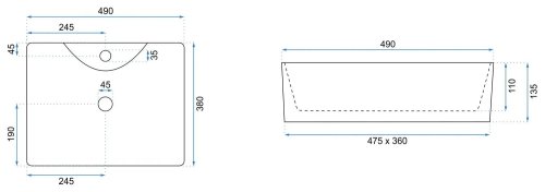 Умывальник REA KELLY REA-U6524