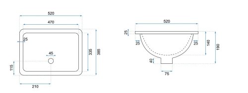 Умивальник REA DIANA REA-U6654