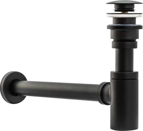 Донный клапан с сифоном REA BLACK MAT CLICK-KLAK REA-A5215