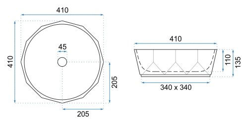 Умивальник REA VISTA WHITE REA-U4601