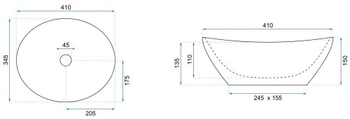 Умывальник REA SOFIA MARBLE BLACK REA-U5611
