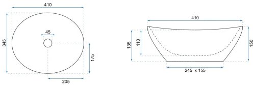 Умывальник REA SOFIA GOLD REA-U9015