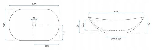 Умывальник REA ROYAL GRANIT REA-U8596