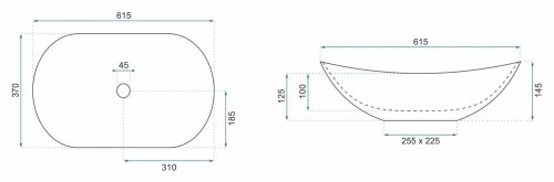 Умывальник REA ROYAL 60 BLACK MAT REA-U0442