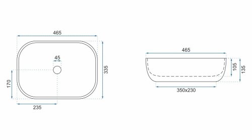 Умывальник REA LIVIA BEIGE REA-U3802