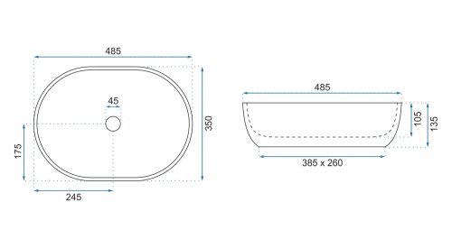 Умывальник REA LARA BEIGE REA-U9887
