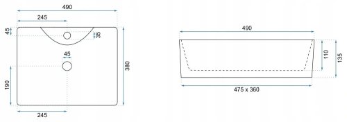 Умывальник REA KELLY MARMO REA-U5052
