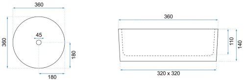 Умывальник REA IDA ROSE GOLD REA-U7401