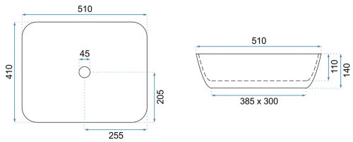 Умивальник REA FLORIA GOLD / WHITE REA-U0027