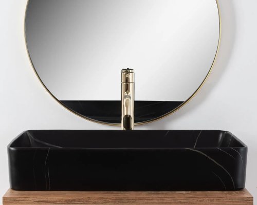 Умывальник REA DENIS BLACK STONE MATT REA-U6510