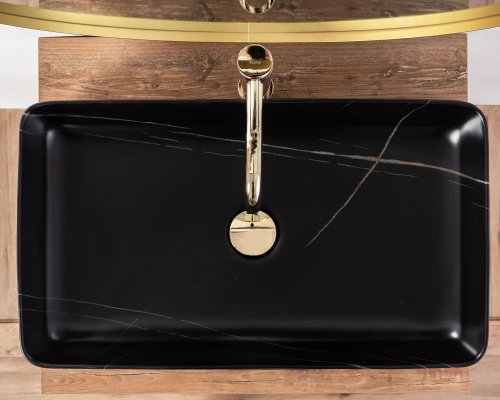 Умывальник REA DENIS BLACK STONE MATT REA-U6510