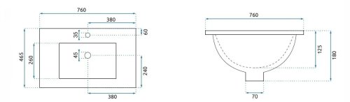 Умывальник REA DAFNE 75 REA-U0040