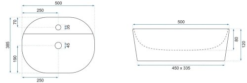 Умывальник REA CARINA REA-U0568
