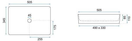 Умывальник REA AVIA BLACK MAT REA-U0843