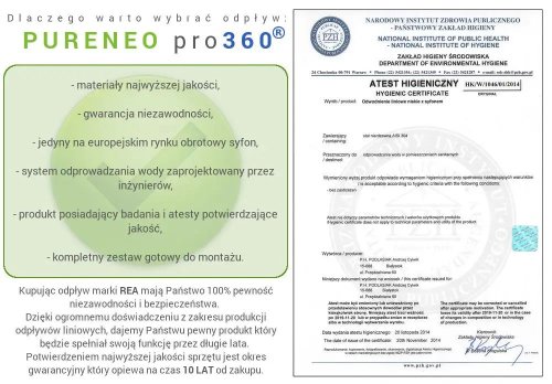 Трап для душа REA PURE NEO PRO 50 см REA-G0988