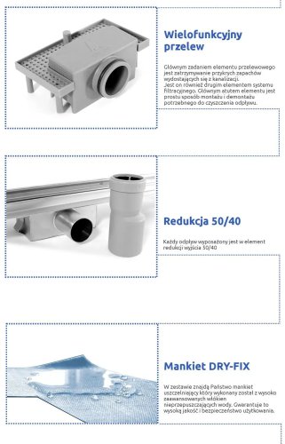 Трап для душа REA PURE NEO 50 см REA-G0090