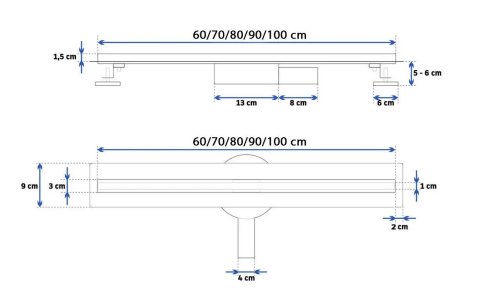 Трап для душа REA NEO SLIM PRO BLACK 100 см REA-G8904