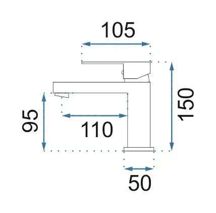 Смеситель для умывальника RЕА FENIX LOW BLACK REA-B7894