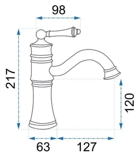 Смеситель для умывальника REA VINTAGE OLD BLACK REA-B0226