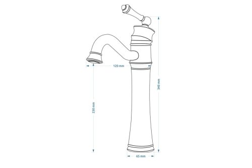 Смеситель для умывальника REA VINTAGE OLD BLACK REA-B0227