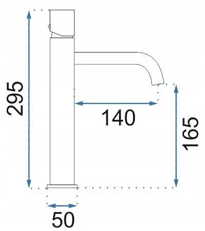 Смеситель для умывальника REA TOMI GUN GREY REA-B9406