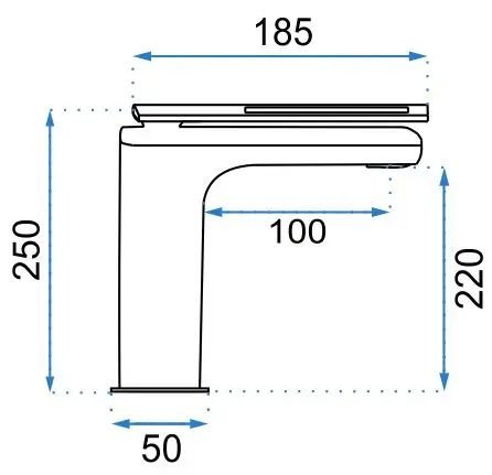 Змішувач для умивальника REA SOHO BLACK HIGH REA-B8601