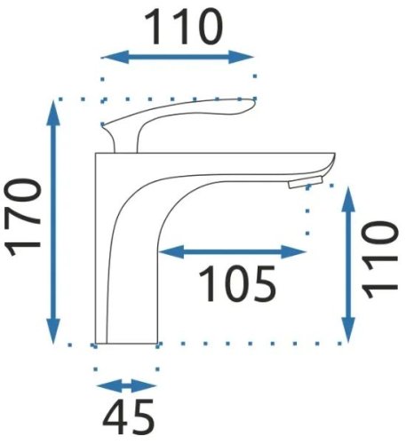 Смеситель для умывальника REA ORBIT WHITE GOLD REA-B2052