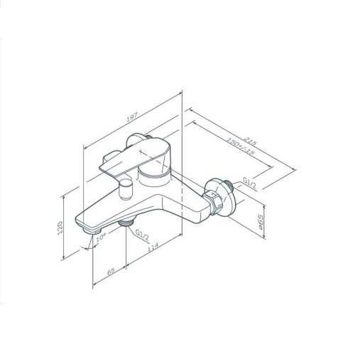 Смеситель для ванны AM.PM Gem F90E10022
