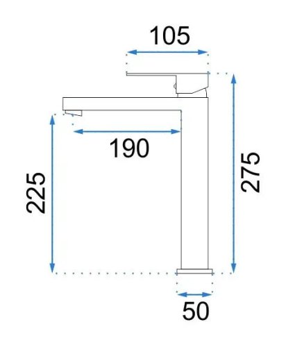 Смеситель для умывальника REA FENIX BLACK MAT REA-B7849