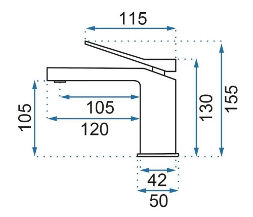 Смеситель для умывальника REA DUET BLACK REA-B4412