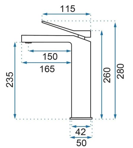 Змішувач для умивальника REA DUET BLACK REA-B4414