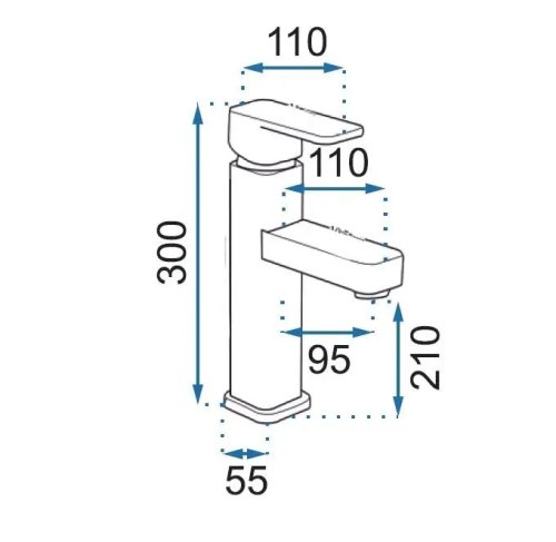 Змішувач для умивальника REA CARO REA-B0498
