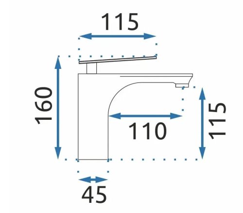 Смеситель для умывальника REA BERG GOLD REA-B2041