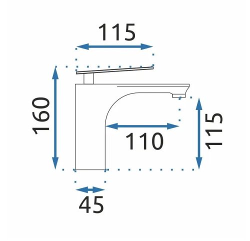 Смеситель для умывальника REA BERG CHROME REA-B2035