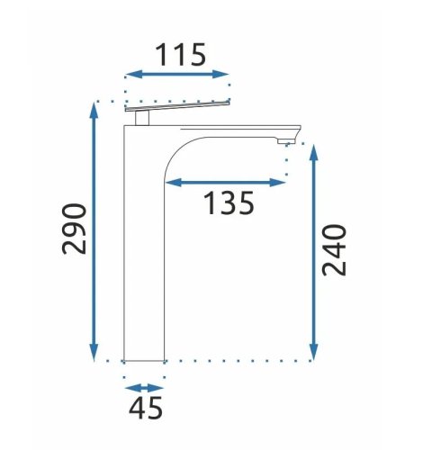 Смеситель для умывальника REA BERG CHROM REA-B2036